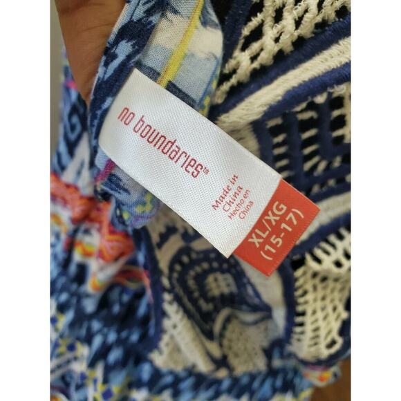 No Boundaries Women's Blue Rayon Scoop Neck Sleeveless Long Maxi Dress Size XL - Picture 9 of 12